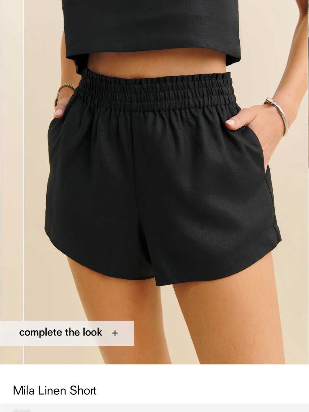 Reformation Mila Linen Shorts